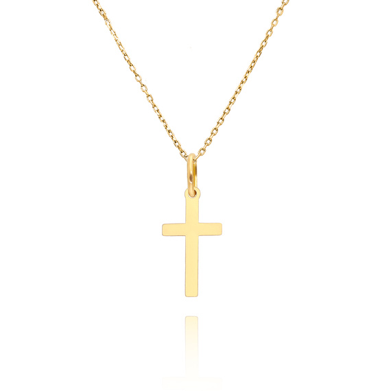 Goldanhänger 585 schlichtes schmales Kreuz 