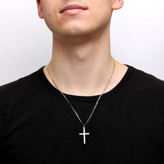 Goldanhänger 585 schlichtes schmales Kreuz