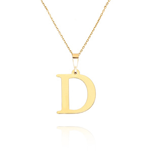 Gold-Anhänger 585 gerade Buchstabe D Höhe 2 cm