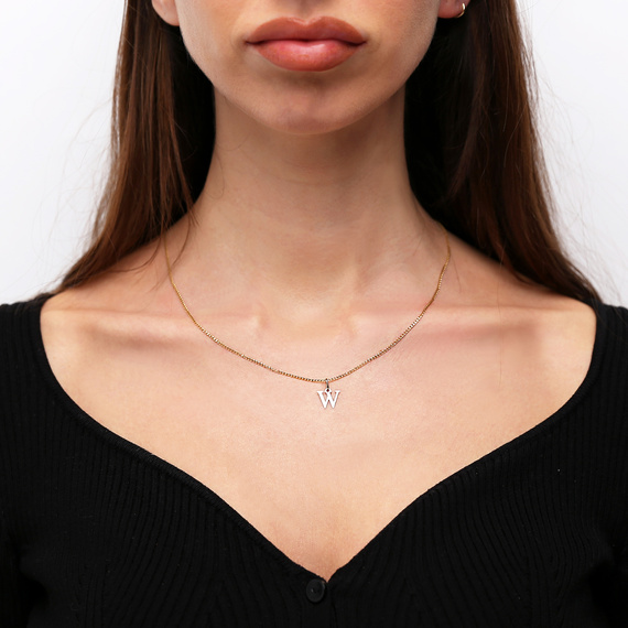 Goldanhänger 585 einfacher Kleinbuchstabe H