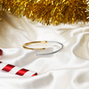 Gold starrer Kreis 585 Armreif Weiß- und Gelbgold Diamant halboffenes Scharnierarmband