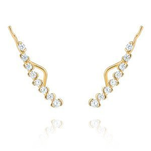 Goldohrringe mit Zirkonia 585 rund Zirkonia
