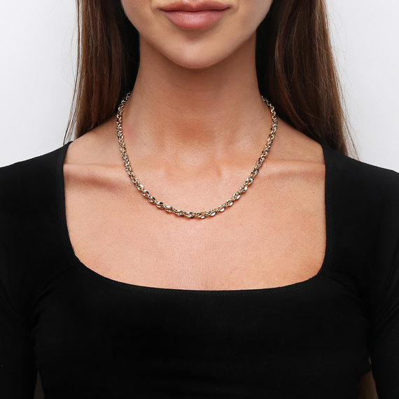 Goldkette 585 Iridiumgeflecht 5,5 mm Länge 50 cm