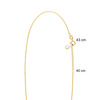 Gold 585 feierliche Unendlichkeitskette mit Zirkonia am Verschluss 42 - 45 cm