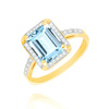 Goldring 585 Saphir 0,43 Karat Diamanten 0,14 Karat