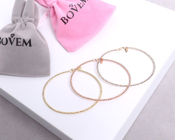 Gold starres Armband 585 Perlen Diamantperlen dreifarbig gold Anelli