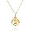 Goldene Medaille rund glatt 585 Muttergottes von Tschenstochau 2,2 cm