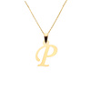 Gold-Anhänger 585 Buchstabe schräg P