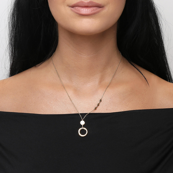 Gold Oval Halskette 585 Zirkone Fußkettchen Kette