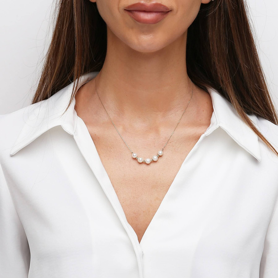 Gold Halskette 585 feierliche Herz Perlmutt Kette Diamant Fußkettchen Valentinstag