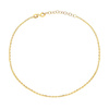 Gold-Bein-Armband mit Ringen 585 feierlichen Kreisen und Zirkonen