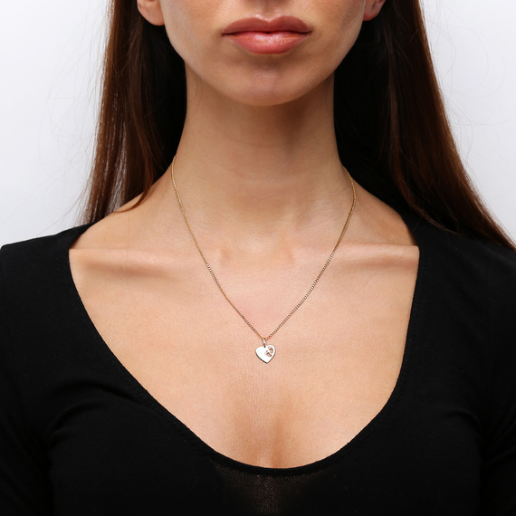 Gold 585 durchbrochener Herz-Anhänger