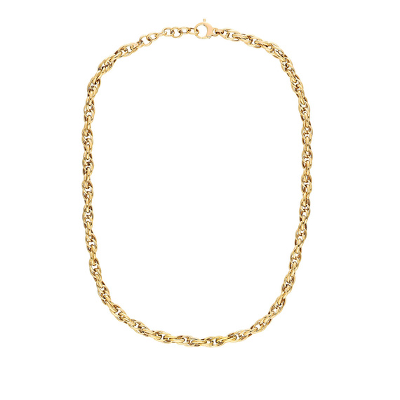 Goldkette 585 halbsteif 7 mm Adder 45 cm