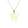 Gold-Anhänger 585 einfacher Buchstabe W Höhe 2 cm