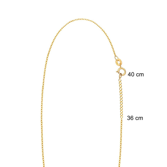 Gold 585 Choker-Halskette Weißer Zirkonia-Anhänger 7 Zirkonias