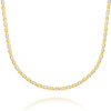 Damen Gold Halskette Halskette 585 Diamant Weiß und Gelbgold 50 cm