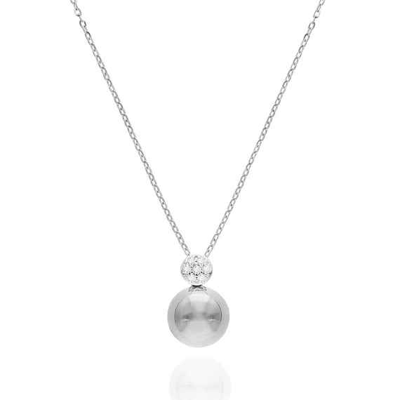 Gold Halskette 585 Zirkonia Anhänger Kette Knöchel 42 cm