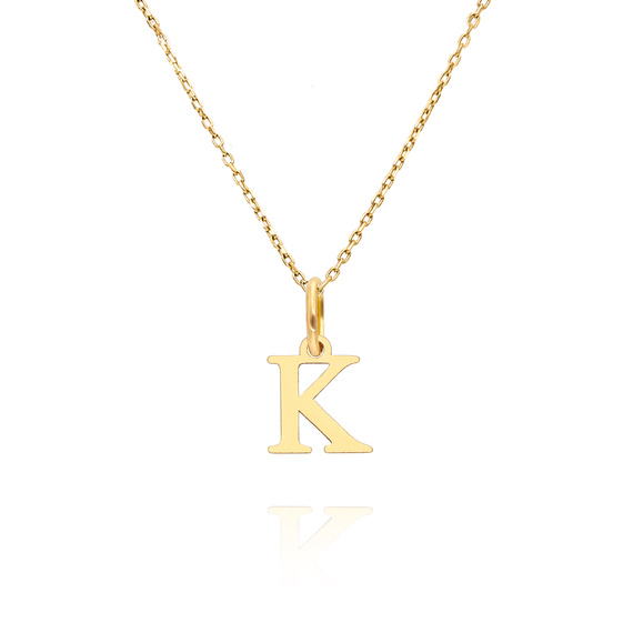 Gold-Anhänger 585 einfacher Kleinbuchstabe K