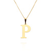 Gold-Anhänger 585 gerader Buchstabe P Höhe 2 cm