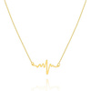 Lifeline Gold Halskette EKG Puls 585