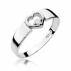 Gold Verlobungsring Herz mit 0,04 ct Diamant
