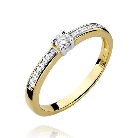 Verlobungsring aus Gold mit 0,13 Karat Diamanten