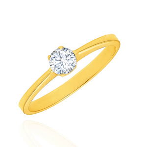 Goldring 585 Saphir 0,43 Karat Diamanten 0,14 Karat