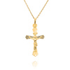 Gold-Diamant-Anhänger 585 Jesus am Kreuz