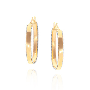 Gold 585 länglich-ovale Ohrstecker