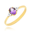 Goldring 585 Saphir 0,43 Karat Diamanten 0,14 Karat