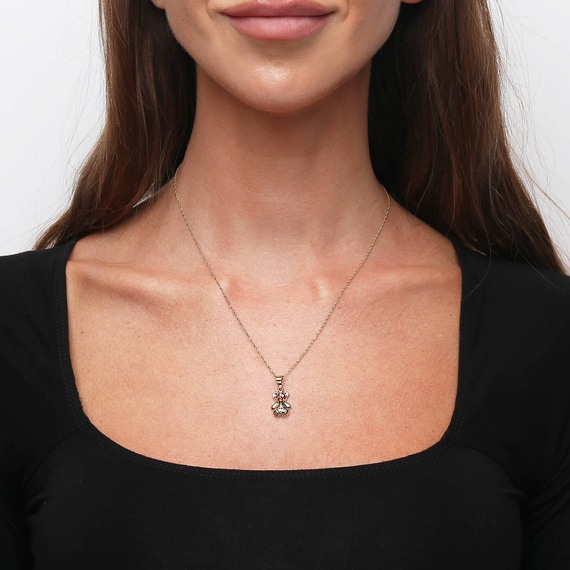 Goldener Anhänger Bär 585 Weiß- und Gelbgold