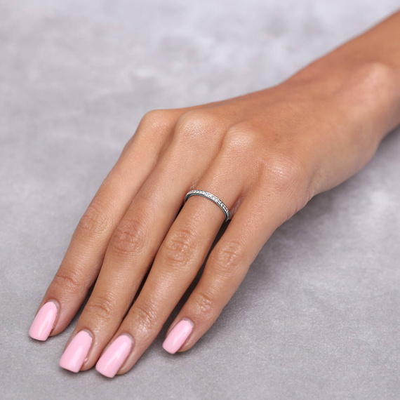 Goldring mit Diamanten bis zu einem halben 0,09 ct