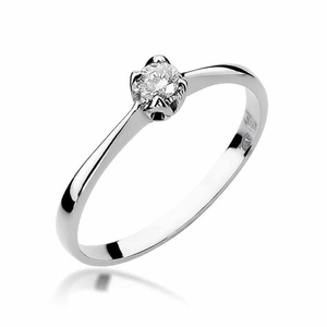 Verlobungsring aus Gold mit einem 0,10-karätigen Diamanten