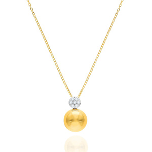 Gold Halskette 585 Zirkonia Anhänger Kette Knöchel 42 cm