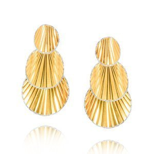 Gold 585 Diamantbesetzter Ohrring mit Anhänger