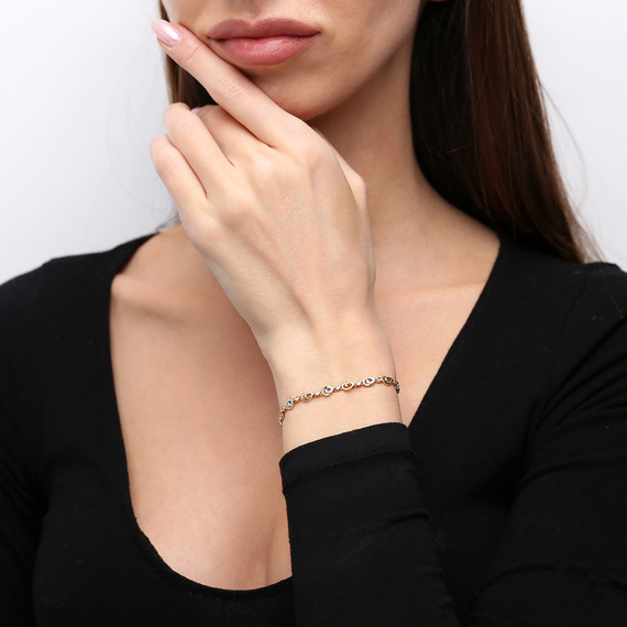 Goldarmband 585 mit 0,42 Karat Diamanten