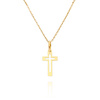 Goldanhänger 585 schlichtes schmales Kreuz