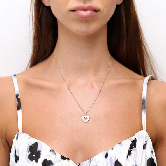 Goldherz-Anhänger 585 Friedenstaube Höhe 1,8 cm