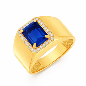 Gold 585 Diamant-Dreifachring mit weißen und schwarzen Diamanten 0,36 ct