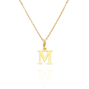 Gold-Anhänger 585 einfacher Kleinbuchstabe M