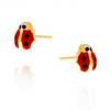 Goldstick Marienkäfer-Ohrringe für Mädchen 585