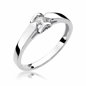 Verlobungsring aus Gold mit 0,09 Karat Diamant