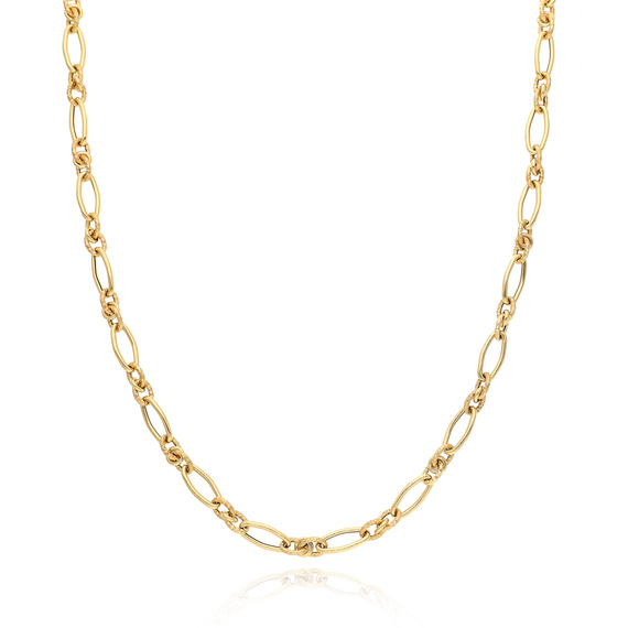 Gold Halskette 585 Kette geblasen breite Diamantglieder 