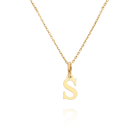 Gold-Anhänger 585 einfacher Kleinbuchstabe S