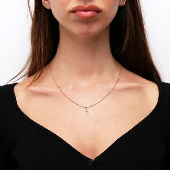 Goldanhänger 585 einfacher Kleinbuchstabe G