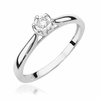 Verlobungsring aus Gold mit 0,08 Karat Diamant-Illusionseffekt