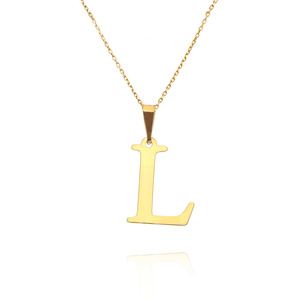 Gold-Anhänger 585 einfacher Buchstabe L Höhe 2 cm