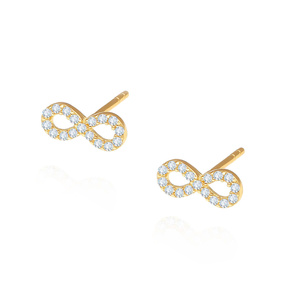 Gold 585 Unendliche Zirkonia-Ohrringe