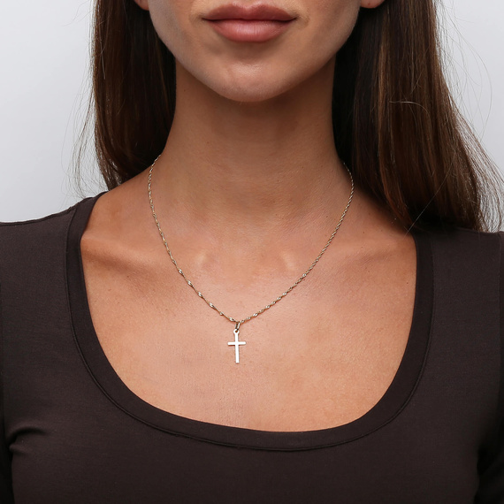 Gold 585 Diamant-Kreuz-Anhänger