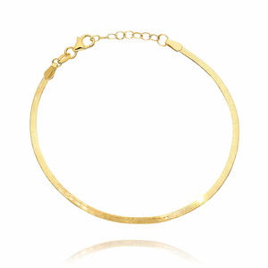 Goldarmband 585 schmal glatt 2,5 mm Länge 17–19 cm